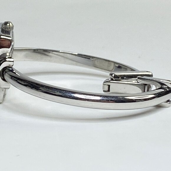 Gucci 1900L Bangle Watch Black Dial Swiss Made Stainless 19mm New Battery SS158 main image 6